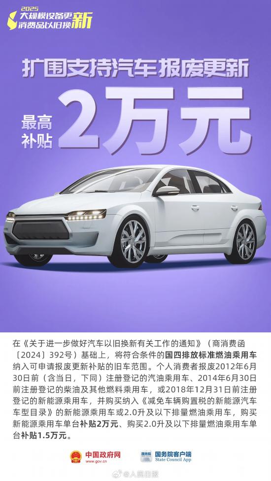 转需！一组图看懂以旧换新最新政策