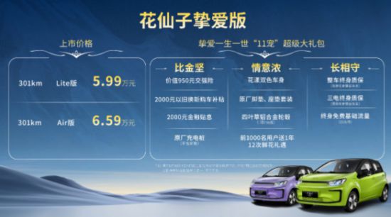 江淮钇为花仙子挚爱版正式上市，5.99万元起