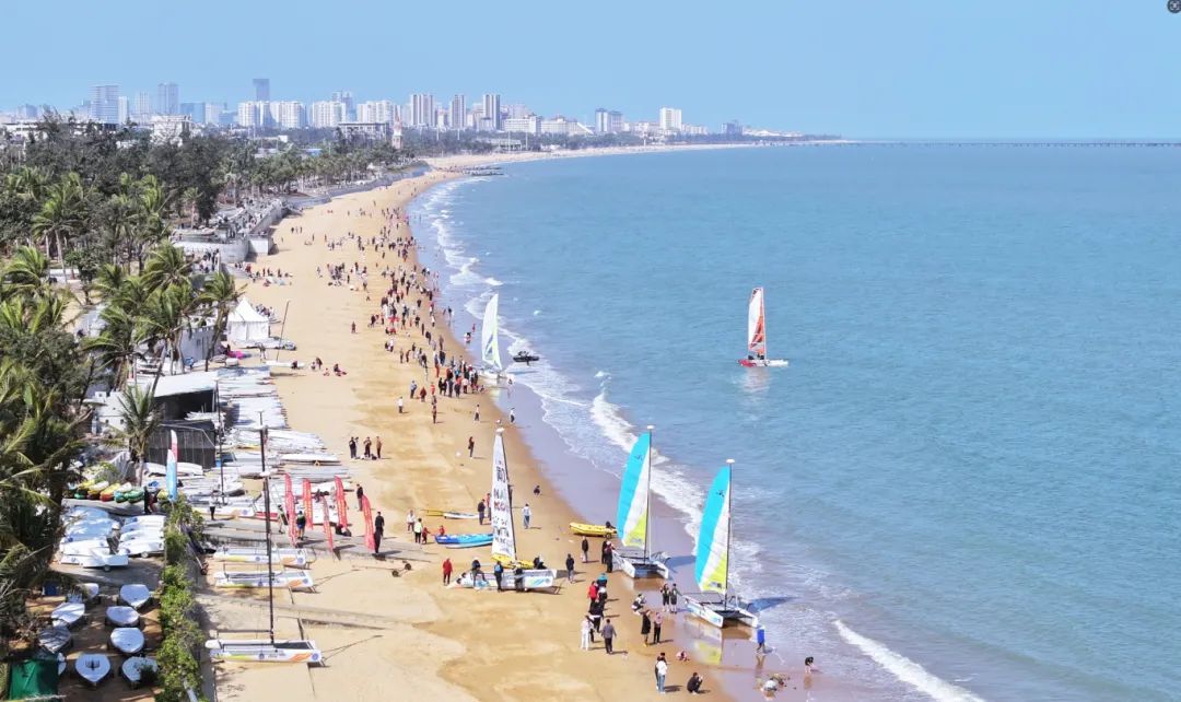 海口西秀海滩帆船训练基地。海口旅文局供图