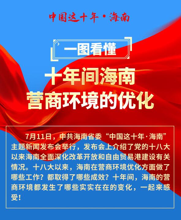 一图看懂十年间海南营商环境的优化